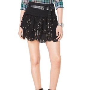 Michael Kors Black Studded Mini Skirt